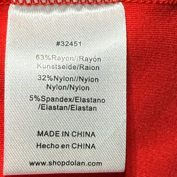 Dolan Red Blouse Dolan sparkle Bow-Front Cardigan Top eye and hook clasps size S